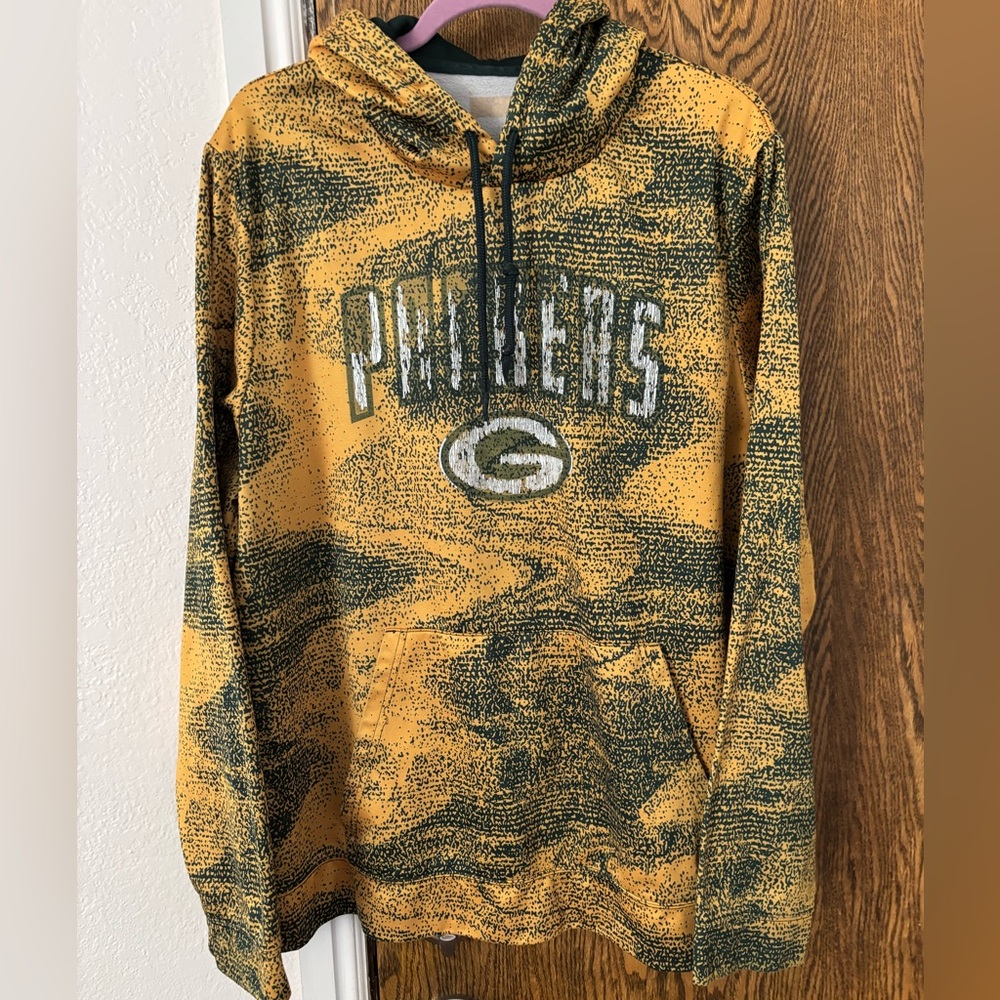 Zubaz Green Bay Packers NFL Static Pullover Hoodie Men’s Size XL